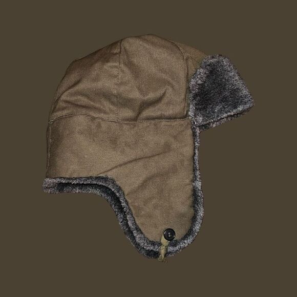 Vintage Aviator Style KARA Winter Hat in Army Green Trapper Hat - Picture 10 of 10